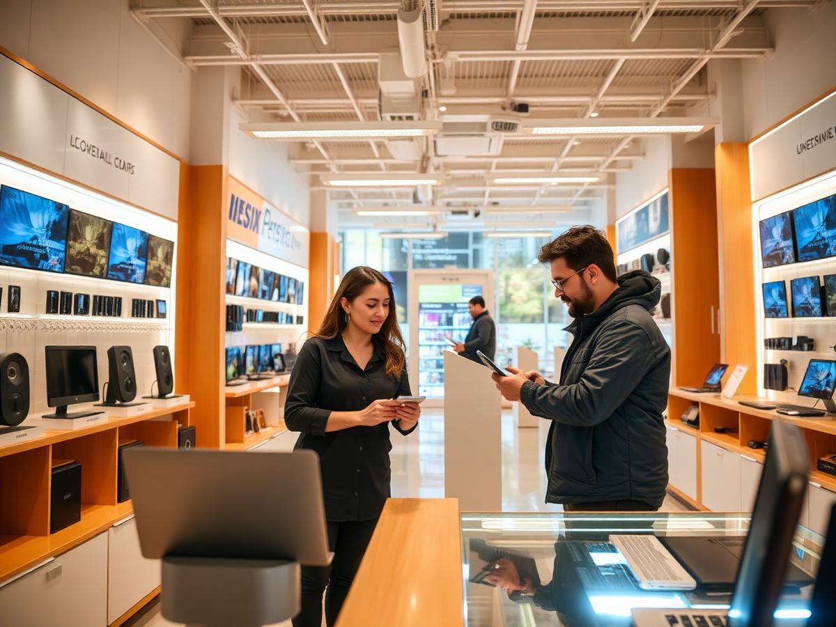 Swart technology store team helping a customer